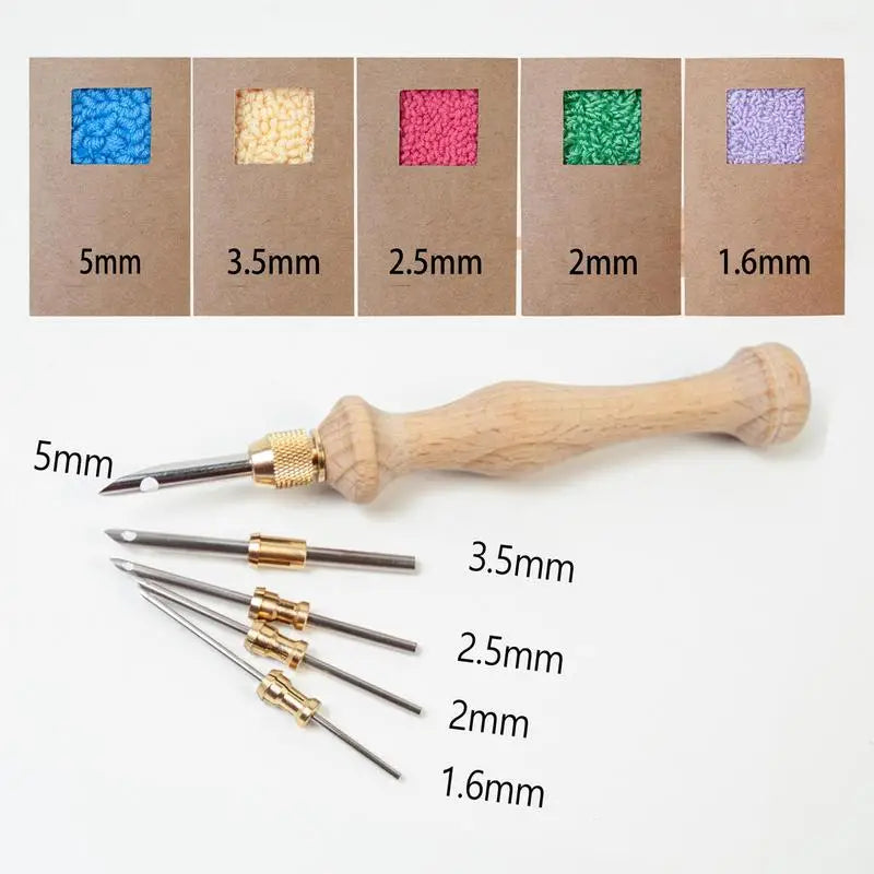 Punch Needle Magic Embroidery Pen Kit Needle Rug Hooking Tool Complete Set Embroidery Pens For Stitching DIY Craft Embellishment