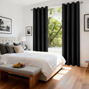 Solid 100% Blackout Curtain for Living Room Grommets Top Thermal Insulated Light Blocking Curtain Drapes for Home Patio Privacy
