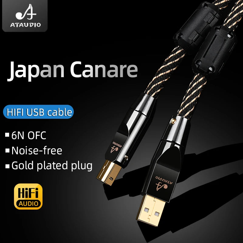 HIFI USB OTG Cable USB Type A to B USB Cable 4N OFC Type C to Type B Audio Cable