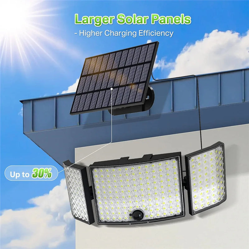 Solar Lights Outdoor 100/172/234 LED Solar Powered Motion Sensor Security Lights Wall Lamp IP65 Waterproof  Remote Street Light