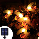 Honey Bee Solar String Fairy Lights Garland Christmas Tree Decoration Outdoor Fairy Garden Patio Light Wedding Street Lamp Decor
