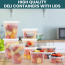 The Portion Line | Leakproof Deli Containers, 8/16/32 oz Sets