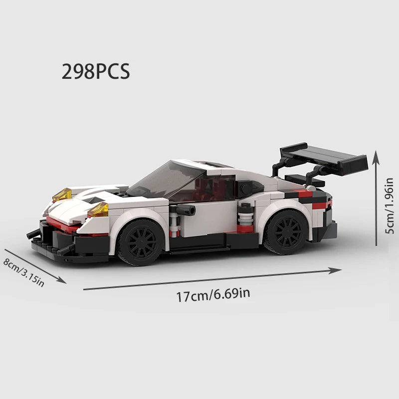 HOT MOC City Car Sports Vehicle Speed Champion Racer Building Blocks Brick Racing Creative Garage Supercar Kids Toys Gift Boys