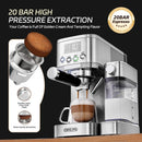 Cafelffe 20Bar Automatic Milk Froth Coffee machine cafeteria Cappuccino Latte Espresso maker Fully Automatic Stainless Steels