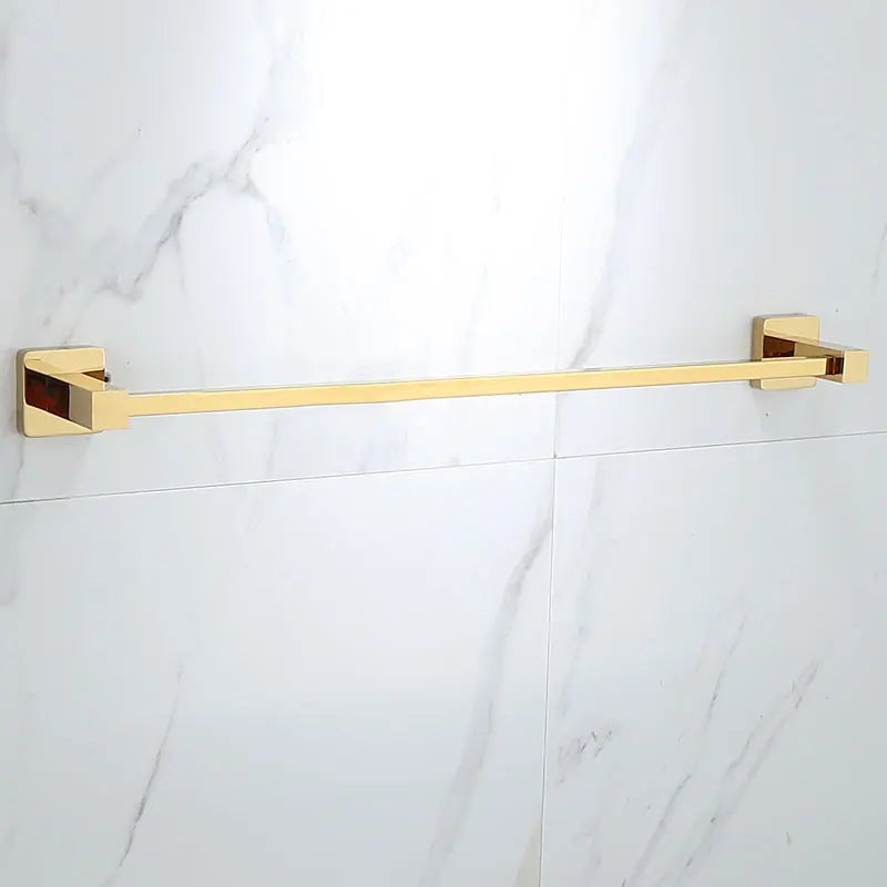 Luxury Golden Bathroom Brass Hardware Towel Rack Paper holder Toilet Brush Holder Towel Holder hook Row hook Activity bar