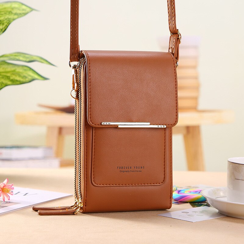 Brand Mini Crossbody Shoulder Bag Women High Quality Cell Phone Pocket Ladies Purse Clutch Fashion Leather Hasp Handbags Female