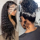 Water Wave Lace Front Human Hair Wigs Brazilian Deep Wave 360 HD Lace Frontal Wig Curly Human Hair Wigs For Women PrePlucked