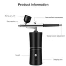 Portable Airbrush With Compressor Kit For Beauty Nail Art Cake Decorating Makeup Model Painting
