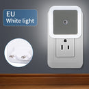 2025 New Square LED Night Light EU/US Plug Light Sensor Energy Saving Lamp for Bedroom, Bathroom, Aisle Human Sensor Lamp