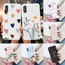Herzblumen-Hülle für Redmi 9A 9AT Handyhülle Niedliches Silikon Stoßfest Weiche Coque für Redmi 9A 9 AT Hülle Cartoon Hübsch Matt