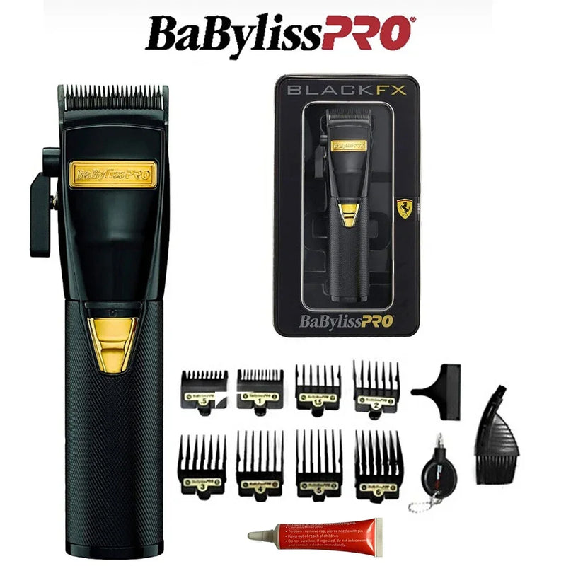 BLACKFX Metal Collection Cordless Hair Clipper Trimmer FX870BN For Professional Barbers and Stylists