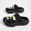 Cartoon Cute bow tie  Garden Sandals Women Summer Slippers Casual White Slip on Garden Women Hole Sandals zuecos de verano mujer