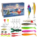 Fishing Advent Calendar 2024 Soft Lures Spoons Minnow Christmas Countdown Calendar Fishing Lures Set Surprise Xmas Gifts for Men