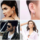 1pair Men Cross Stars Punk Dangle Earrings Gothic Woman Stainless Steel Cross Ear Hoop Earrings Different Shape Piercing Jewelry