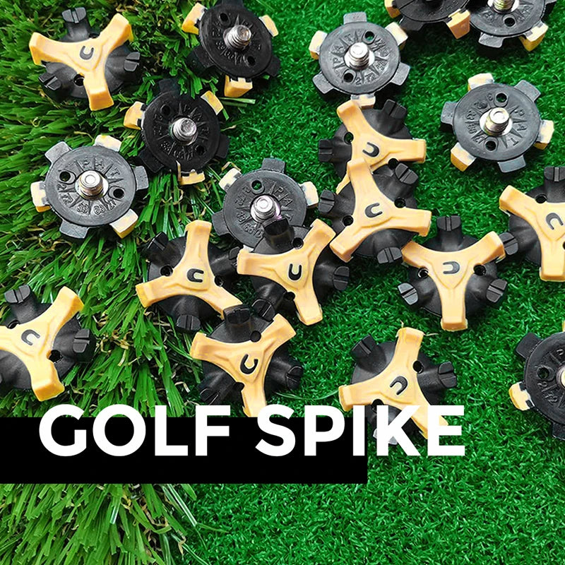 14 Pieces Metal Golf Shoes Spikes Stinger Easy Replacement Thread Screw Studs Shoes Cleats Yellow Golf Replacement Spikes