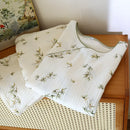 2025 Spring and Autumn New Women's Pajama Set 100% Cotton Crepe Long Sleeve Long Pants Two Piece Set Simple Home Clothes