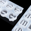 8 Holes Ring Holder Crystal Epoxy Resin Mold Round Hexagonal Love Ring Support Mirror Silicone Mold DIY Ring Display Stand Molds