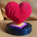 DP 71011 Valentine Day Wedding Lover Heart I Love You With Base DIY Mini Diamond Blocks Bricks Building Toy For Children No Box