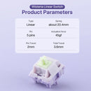 30 Pieces EPOMAKER Wisteria Linear/Tactile Factory Lubed 5pin Switches Set for Hot Swappable Mechanical Keyboard
