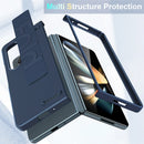 Luxury Silicone Elastic Wrist Strap Folding Case For Samsung Galaxy Z Fold 5 4 3 5G Ultra Thin Matte Clear Shockproof Hard Cover
