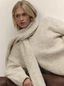 Hirsionsan 2025 New Soft Loose V Or O Neck Knitted Sweaters Women Winter Solid Female Pullovers Warm Basic Knitwear Jumper