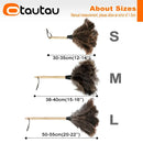 OTAUTAU 100% Real Ostrich Feather Duster Wood Handle Household Car Dust Brush Cleaner House Cleaning Tools DZ004