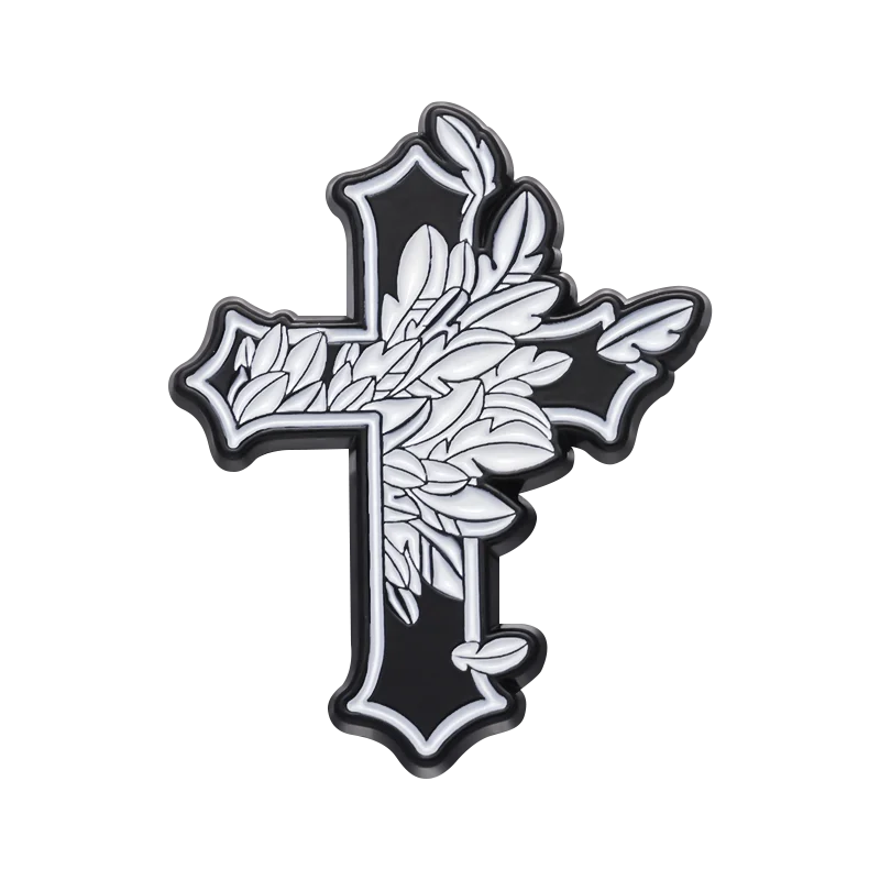 Crown Of Thorns Enamel Pin Custom Jesus Cross Religious Belief Brooches Lapel Badges Christianity Easter Jewelry Gift For Friend