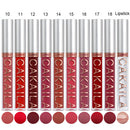 10Pcs Matte Lip Gloss Set - Waterproof Non-Stick Cup Liquid Lipstick Kit Nude Bold Shades Moisturizing Lip Tint for Women Makeup