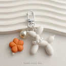 The Koonsian | Faceted Flower-Embedded Acrylic Balloon Dog Keychain