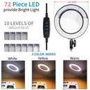 72 LED 10X NEW Illuminated Magnifier USB 3 Colors LED Magnifying Glass for Soldering Iron Repair/Table Lamp/Skincare Beauty Tool