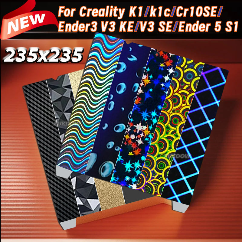 For Ender 3 v3 se/KE Build Plate PET PEO PEY H1H For Creality K1/ K1C PEI Honeycomb Build plate 235 x 235 build plate magnetic