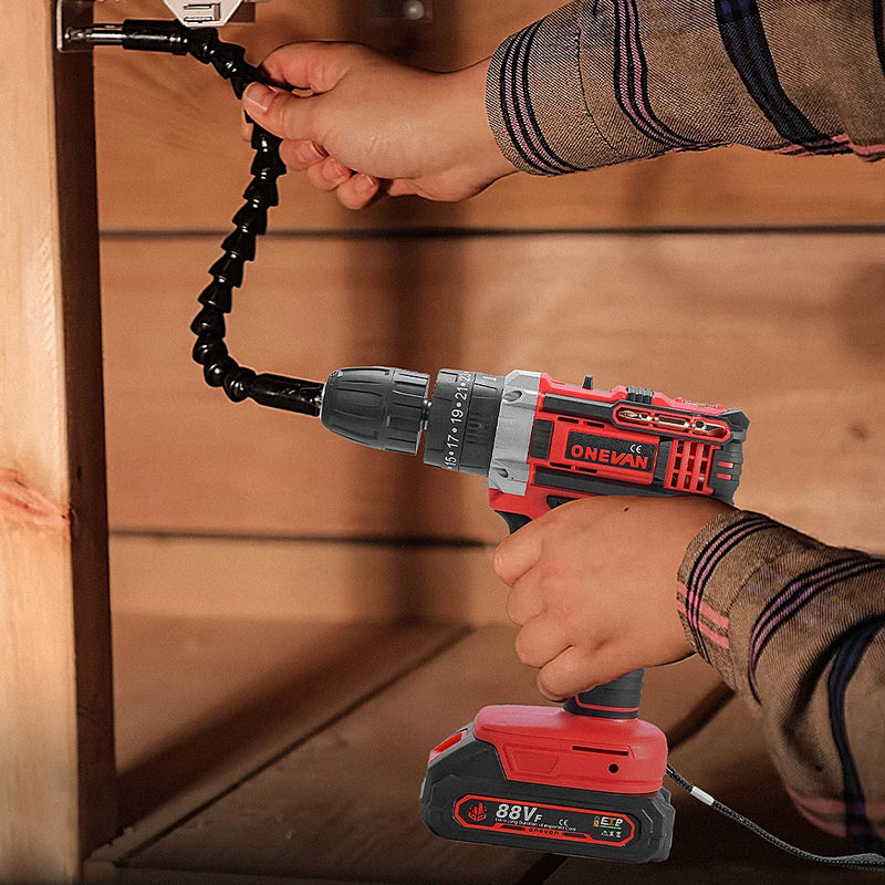 ONEVAN 10mm Cordless Electric Drill Driver Rechargeable Impact Hammer Drill Car Repair Screwdriver Tools For Makita Battery Pin