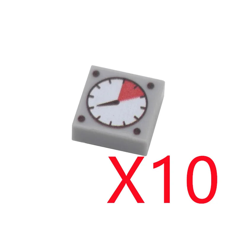 MOC City Building Blocks Character Accessories Mini Brick Audio Computer Brick Control Center Radar Keyboard Pattern Toy K037