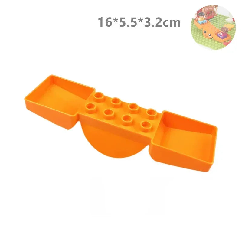 Big Size Building Blocks Compatible Large Bricks Figure Family House Bed Outdoor Camping Children Kids Educational Creative Toys