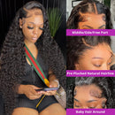 Deep Wave 13x6 13x4 HD Transparent Lace Frontal Human Hair Wigs Brazilian 100% Remy Hair 13x4 Water Curly Front Wig For Women
