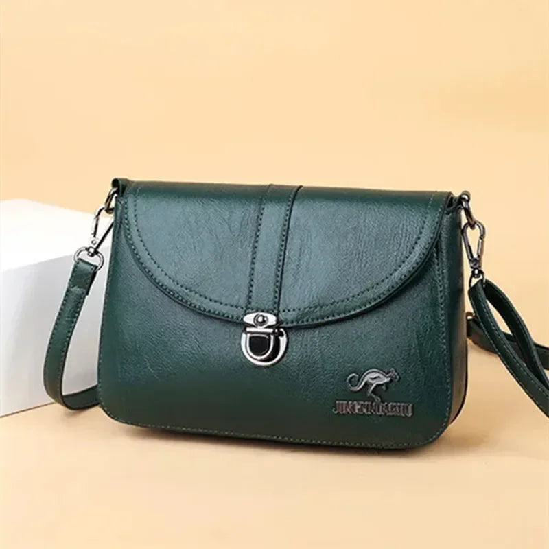 New Fashion Women's Simple Shoulder Messenger Bag Elegant Straddle Mom's Handbag Ladies Large Capacity Crossbody Bag
