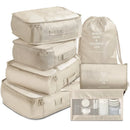 7-teiliges Set Reisetaschen-Organizer Kleidung Koffer Reise-Organizer Decke Schuhe Organizer Tasche Kofferbeutel Packwürfel