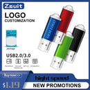 Farbiger USB-Flash 2GB Stick Pen Drive 4GB 8GB 16GB USB-Sticks Memory Stick 32GB 64GB USB Stick Geschenk Kostenloses Custom LOGO Metall U Disk