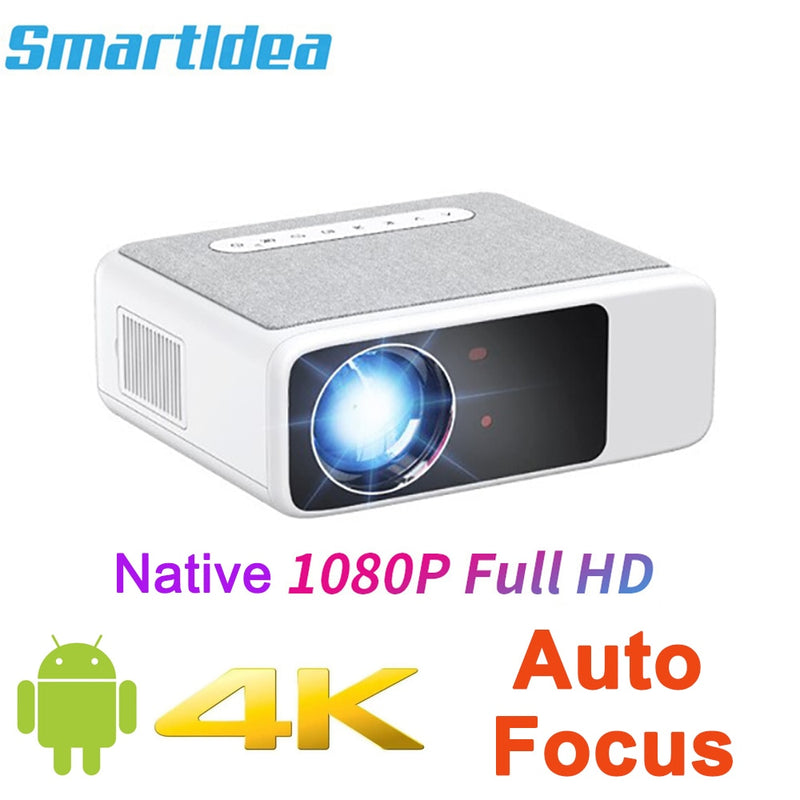 Smartldea Native 1080p Smart Projector Auto Focus Android9.0 5G WIFI BT5.1 Home Theater Cinema Android Beamer LED 4K Projector