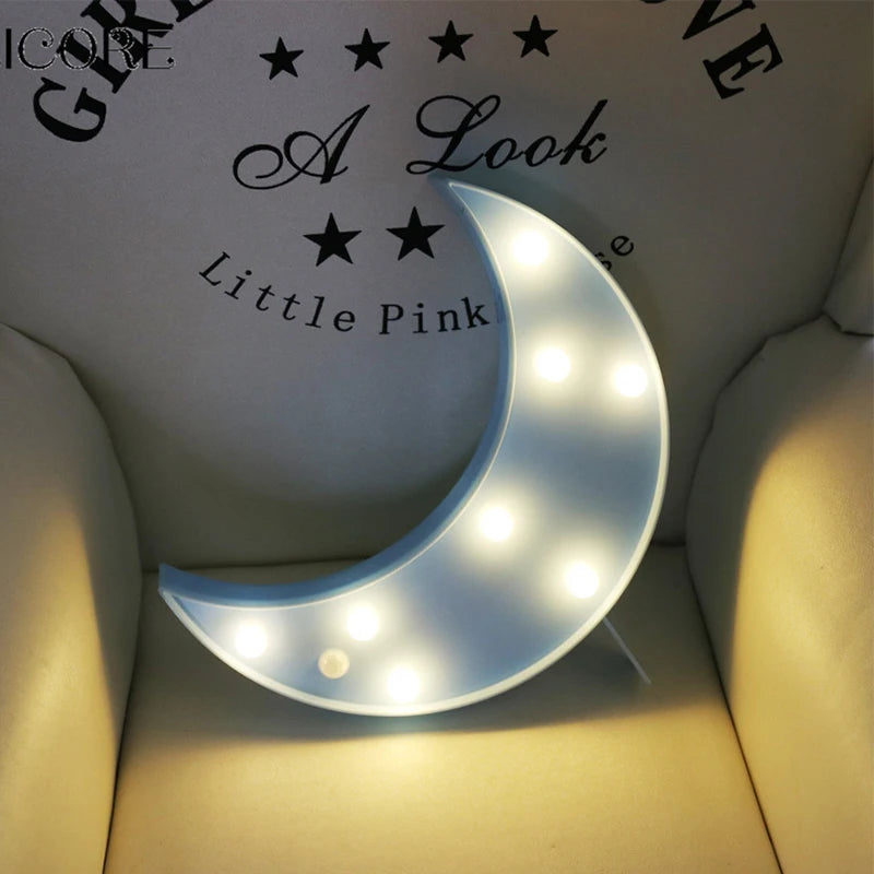 Kids Room Decor Cloud Star Moon LED Night Light Baby Children Bedroom Rainbow Cloud Christmas Night Light Wedding Decoration