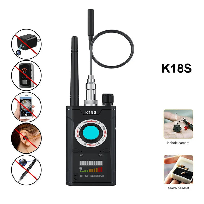 K18S Reverse Camera Detector GSM Audio Error Finder GPS Signal Scanner Upgrade RF Tracker Detect