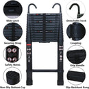 6.2M Heavy Duty Telescopic Ladders With Hooks 14 Steps Aluminum Extending Roof Ladder for Multi-Purpose Indoor Outdoor Ladder