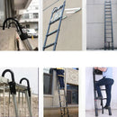 6.2M Heavy Duty Telescopic Ladders With Hooks 14 Steps Aluminum Extending Roof Ladder for Multi-Purpose Indoor Outdoor Ladder