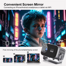 Smarter HD-Projektor 4K, hohe Helligkeit, Android 11, 1280*720P, 390 ANSI, 2.4G & 5G WLAN, BT5.2 H713 Heimkino tragbarer LED-Projektor