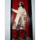 ELFSACK 2025 Autumn New Arrivals Casual Cute Hand Drawn Print Long Trench Coat Stylish Overcoat For Woman