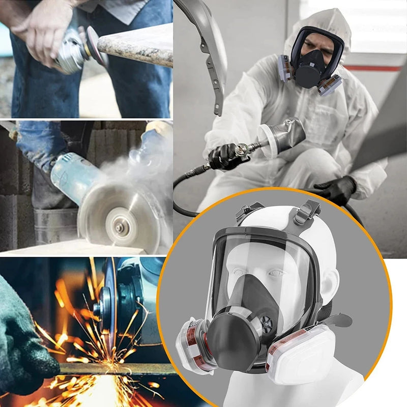 6800 Anti-Fog Full Face Respirator Gas Mask Industrial Painting Spraying Respirator Safety Work Filter Formaldehyde Protection