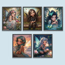 5D DIY Full Square Drill Diamond Painting Elf Character Series Home Art Craft Diamond Painting Home Decoration New Year Gift