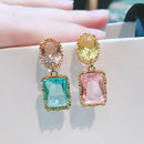 2024 New Earrings Beautiful Colorful Baroque Crystal Stone AB Style Dangle Woman Earrings Fashion Designers Christmas Jewelry