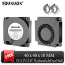 2PCS 40mm 3D Printer Fan 12V 24V 5V 4010 Blower Printer Cooling Accessories DC Turbo Blower Fan Radial Fans 40x40