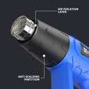 2000W Electric Heat Gun Hot Air Gun, 300℃ and 600℃, 300-500L/Min, 3 Nozzles, 1.5s Heating, for Stripping Shrinking Varnish